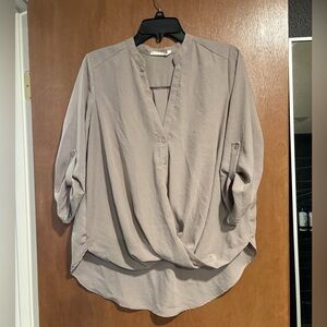 Lush slinky button down blouse